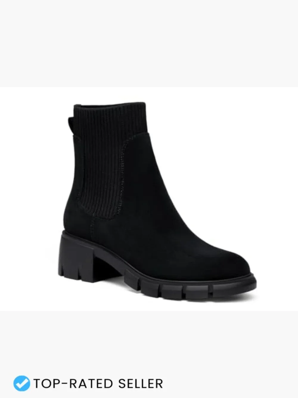 Chunky Platform Ankle Boots Chelsea Lug Sole Non-Slip Combat Booties